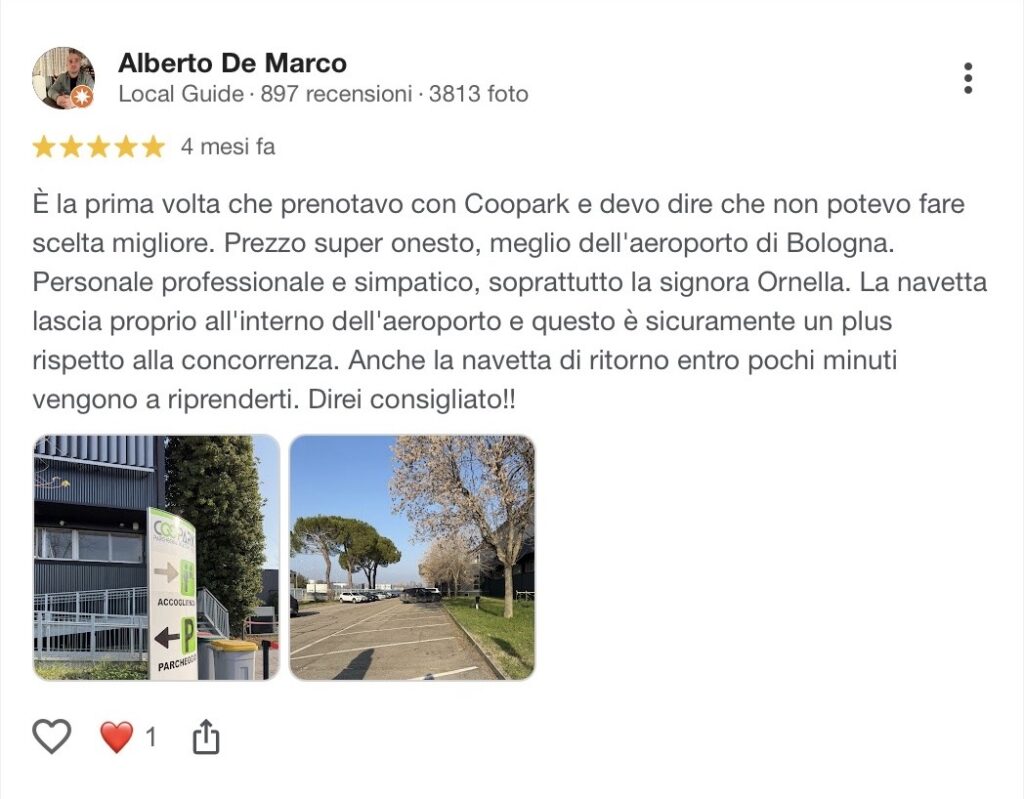 Recensioni Coopark Bologna Alberto De Marco